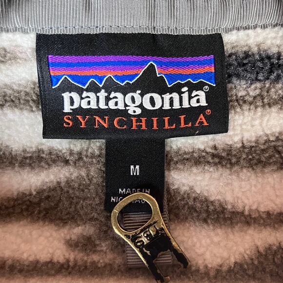 Patagonia Synchilla Snap-T Pullover Shepherd Knit Birch White Fleece - Picture 3 of 8